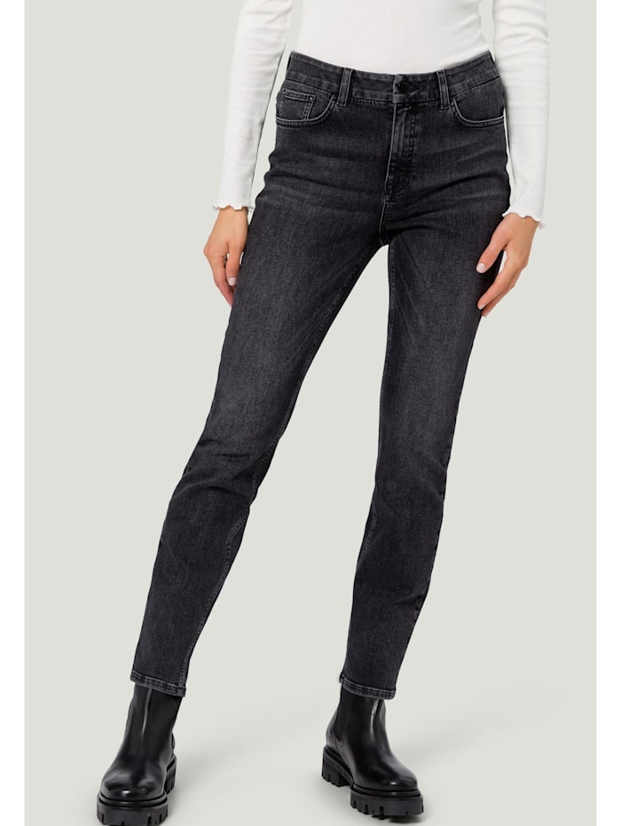 zero Jeans Slim Fit 30 Inch Plain/ohne Details, black authentic wash