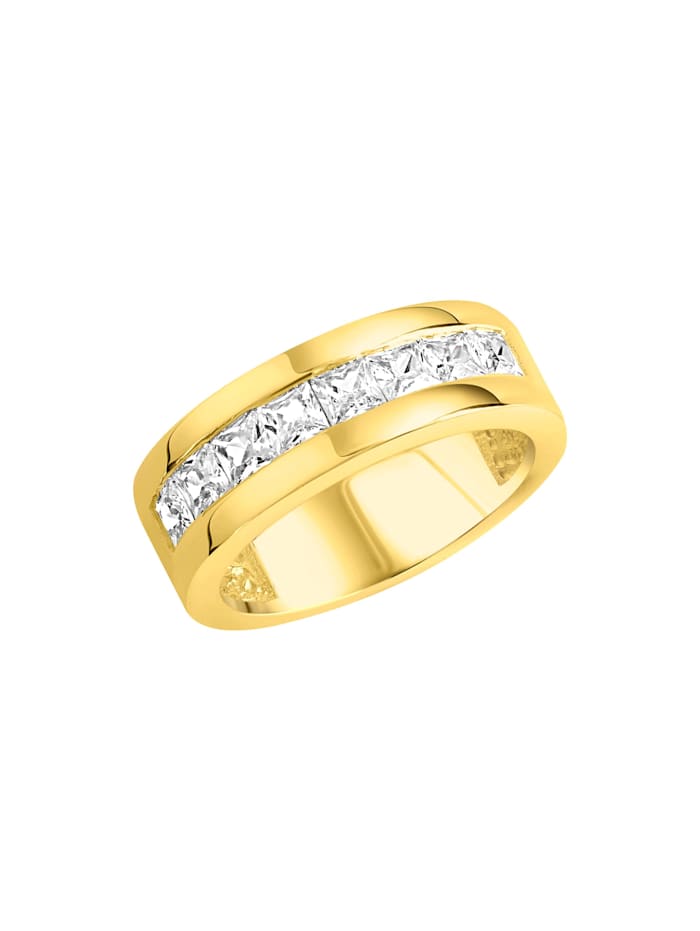 ZEEme Ring 925/- Sterling Silber Zirkonia weiß, gelb