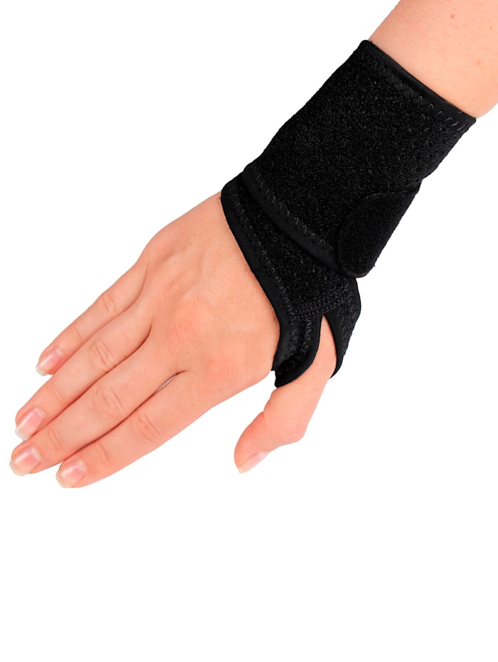 Vital Comfort Flexitek Aktiv Handgelenkbandage mit Klettverschluss, Schwarz