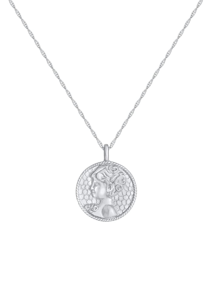 Halskette Sternzeichen Jungfrau Münze 925 Silber
