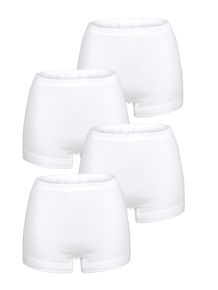 Viania Panties à jambe courte, 4x blanc