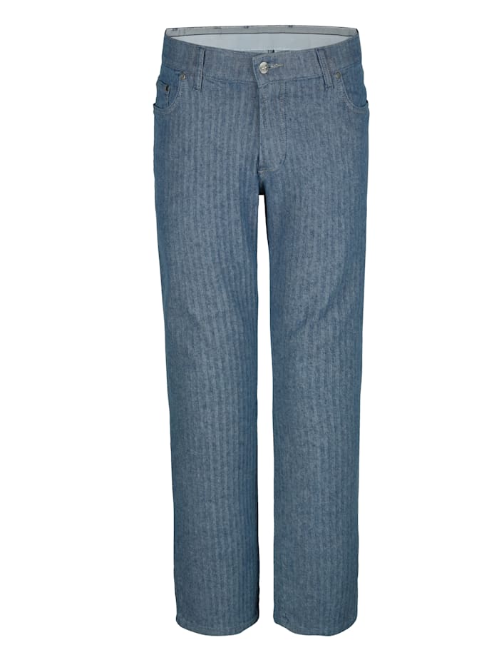 Boston Park Jeans in Straight Fit-model, Blue bleached