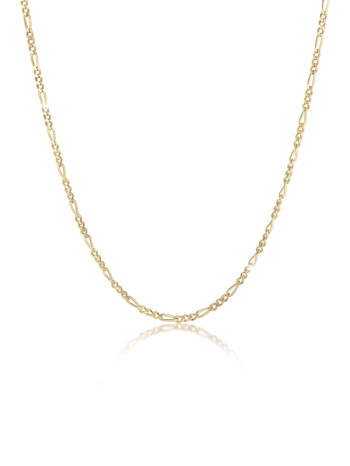 Kuzzoi Halskette Herren Figarokette Massiv Basic Trend 925 Silber, Gold