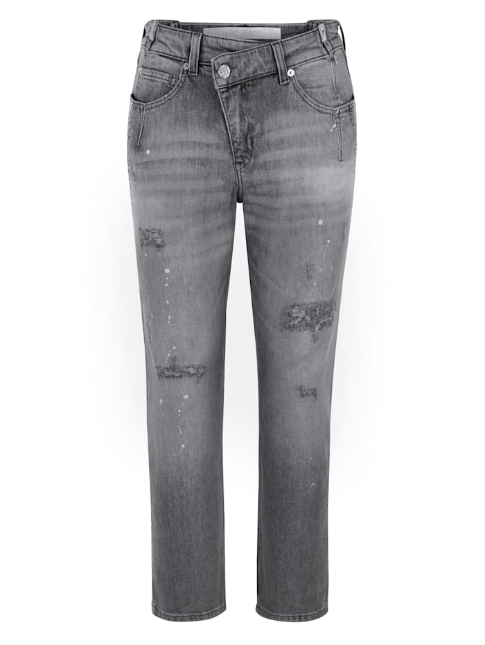 MAC Jeans im trendigen Destroyed-Look, Grey