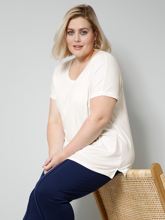 Sara Lindholm Shirt lässig geschnitten, Off-white