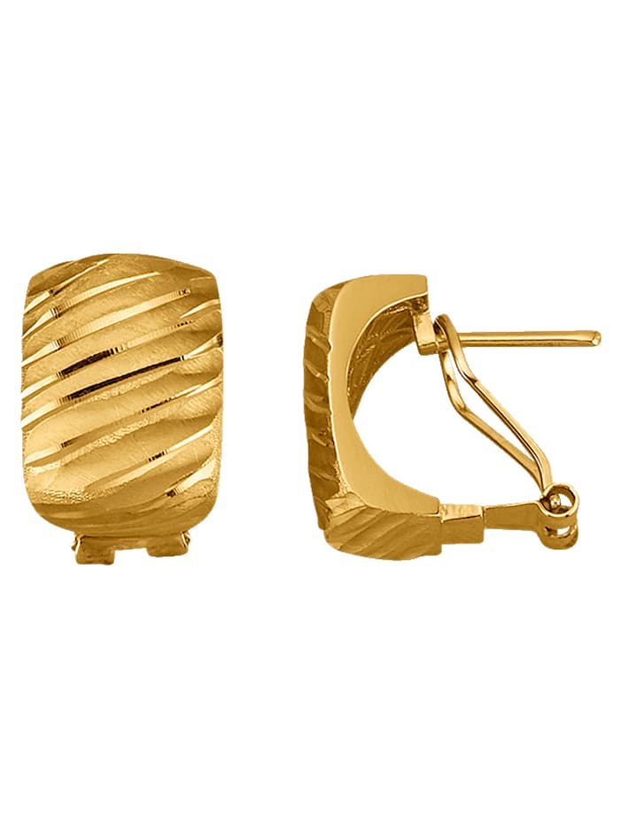 Diemer Gold Boucles d'oreilles en or jaune 585, Coloris or jaune