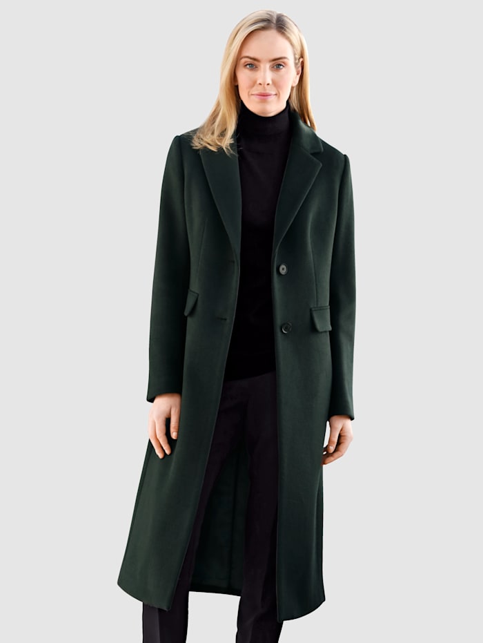 Komplimente Mantel mit zwei dekorativen Knöpfen, Smaragd