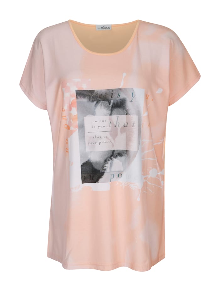 m. collection Shirt met print voor, apricot