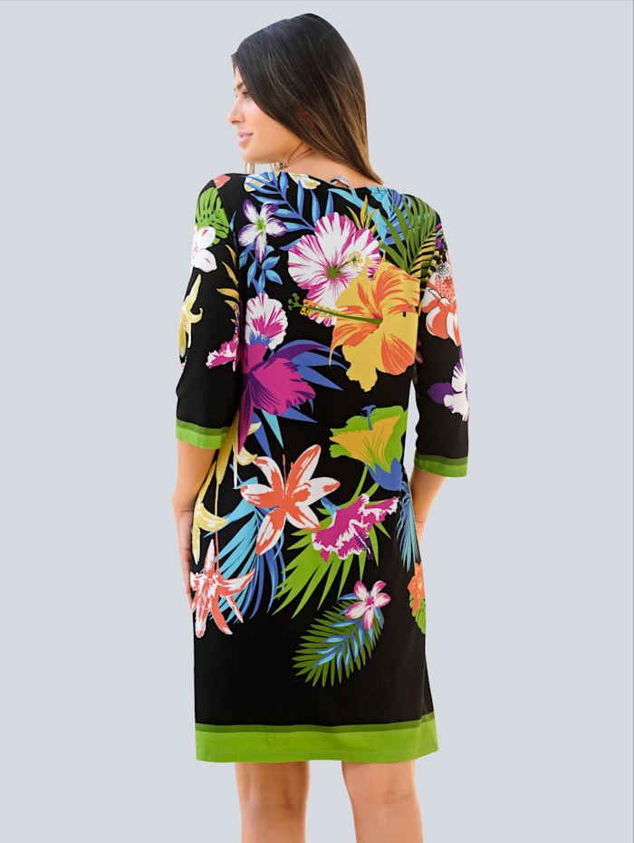 Šaty s kvetinovým mixom vzorov