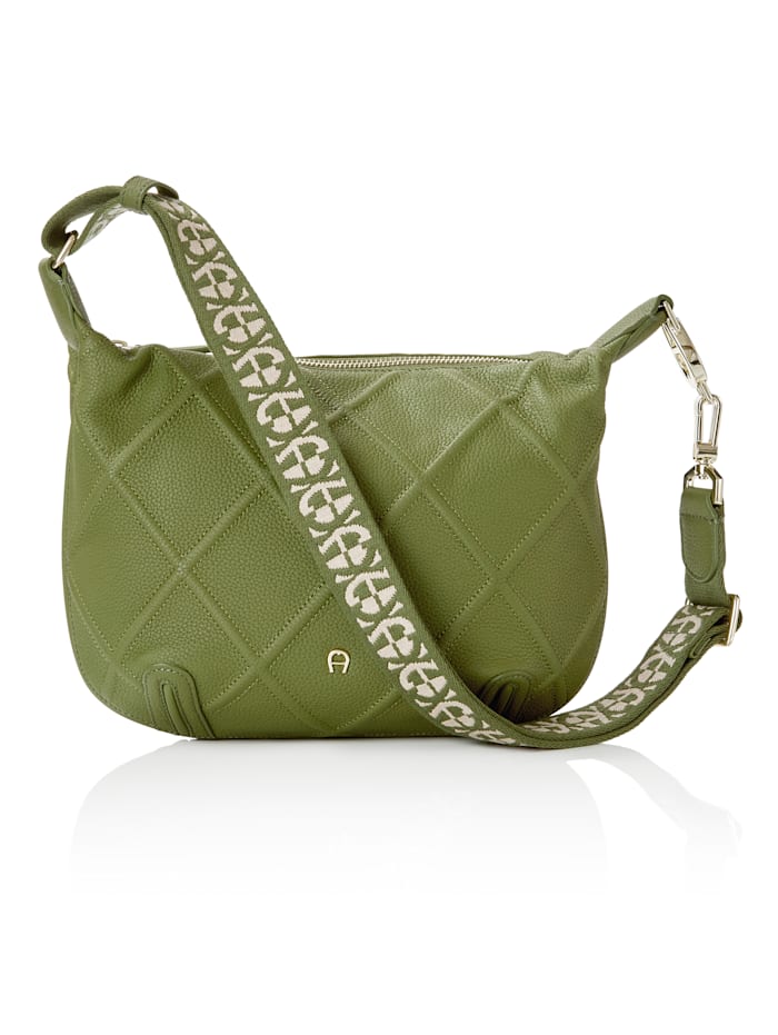 AIGNER Hobo-Bag aus Leder, Grün