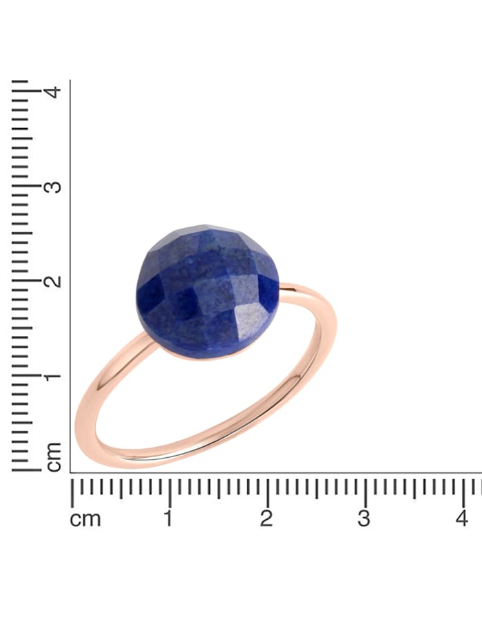 Ring 925/- Sterling Silber Lapislazuli blau Glänzend 2,80ct.