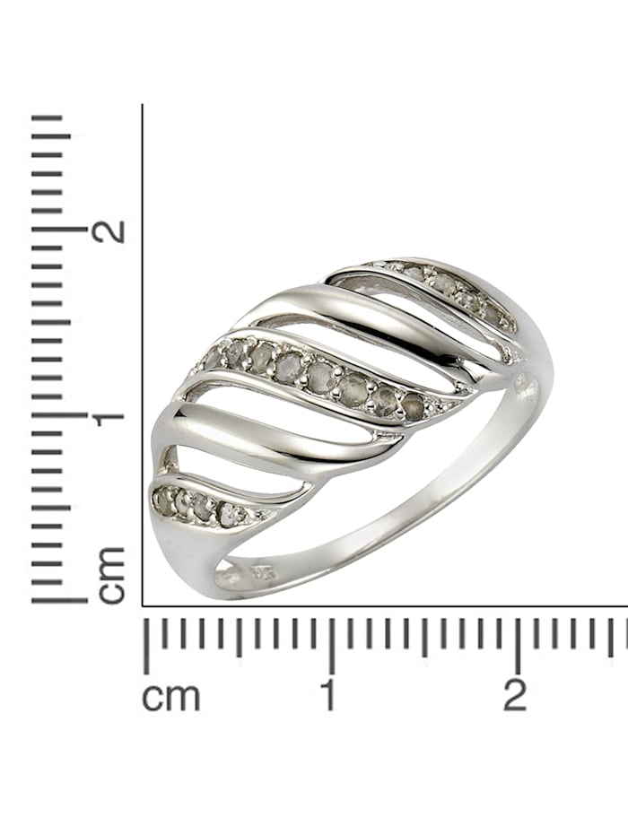 Ring 925/- Sterling Silber Diamant 0,18ct. 925/- Sterling Silber Diamant weiß Diamant Glänzend