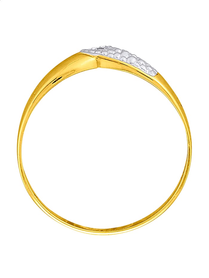 Damenring mit Diamant in Gelbgold 375