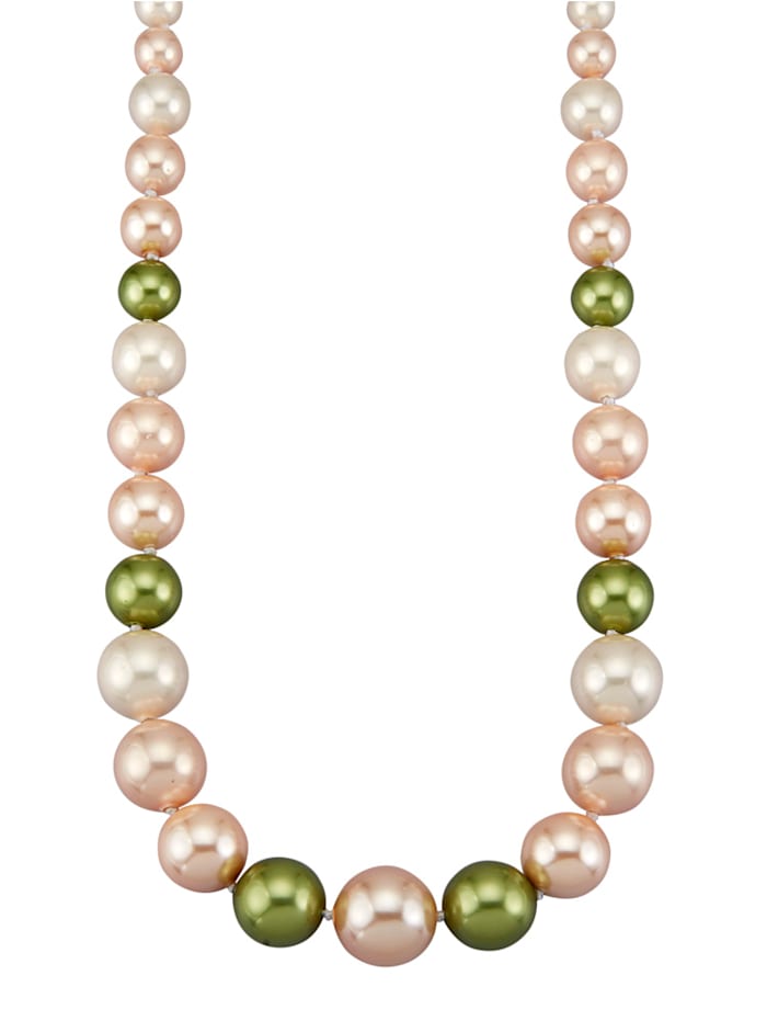 Collier avec perles de coquillage, Multicolore