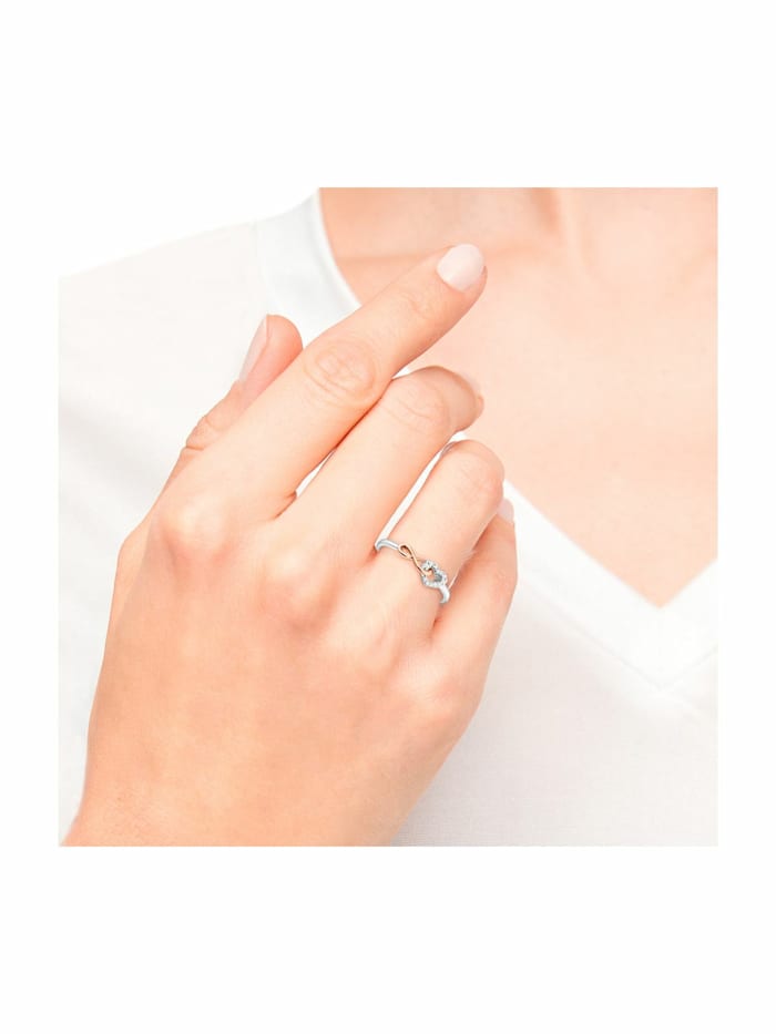 Ring für Damen, 925 Sterling Silber Zirkonia (synth.) | Infinity