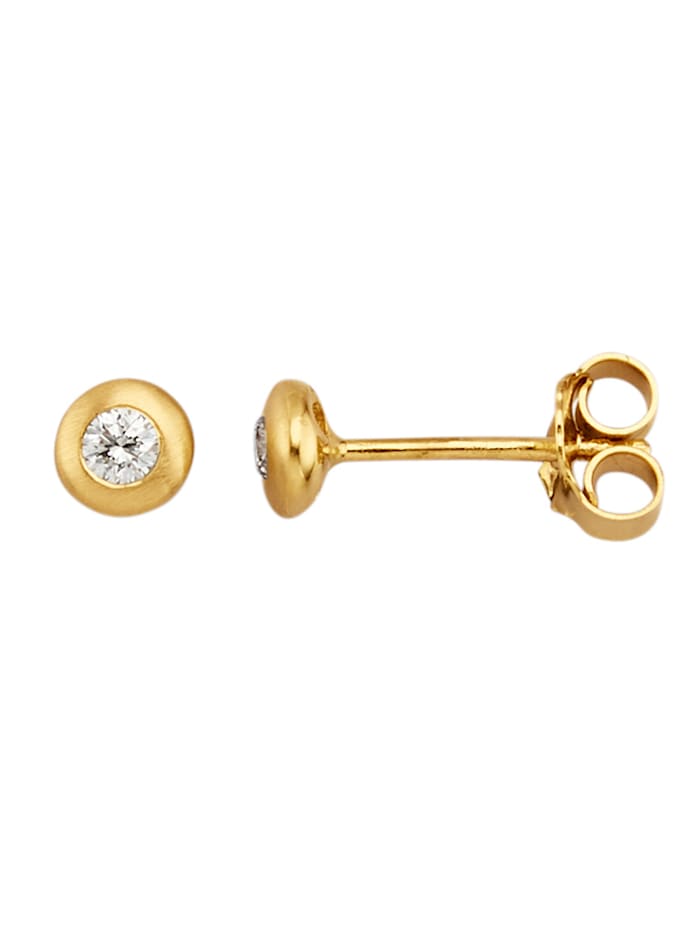 Amara Diamants Boucles d'oreilles en or jaune 585, avec diamants, Or jaune