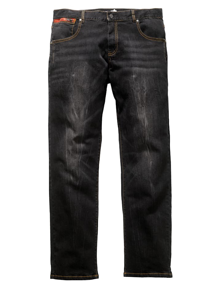 Men Plus Jeans Spezialschnitt, Black stone