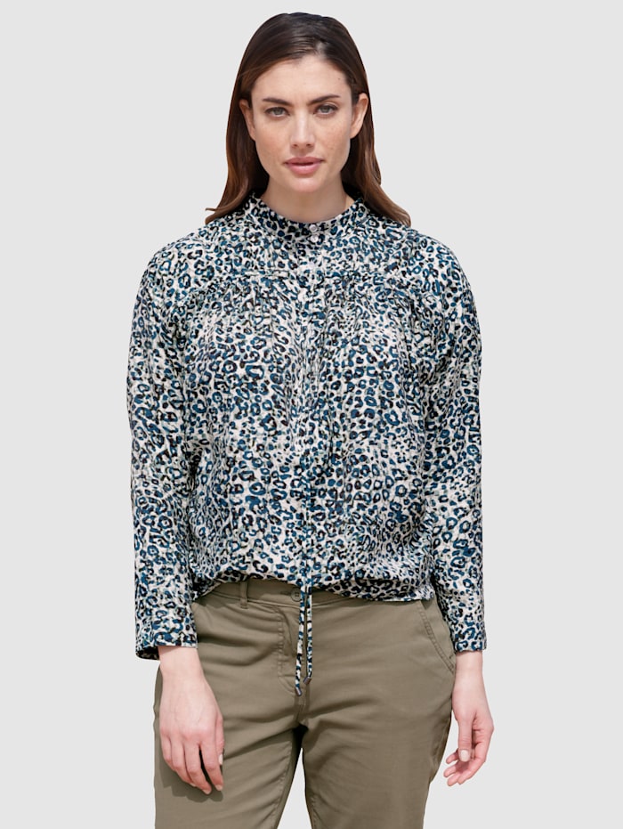 Delmod pure Bluse in tollem Leo-Muster Wenz 
