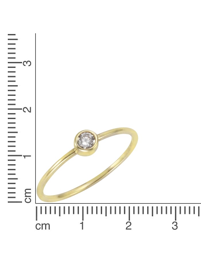 Ring 375/- Gelbgold Zirkonia weiß 375/- Gold Zirkonia weiß Glänzend