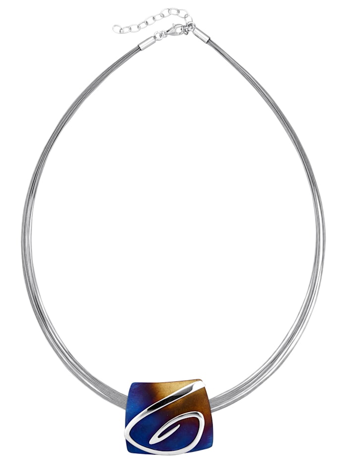 Amara Trend Collier in Silber 925, rhodiniert, Titan und Stahl, Silberfarben