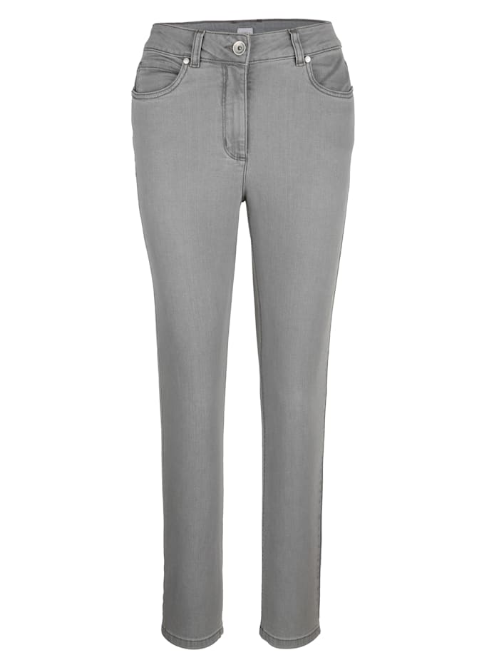 MONA Jeans in komfortabler Querstretch-Qualität, Grau