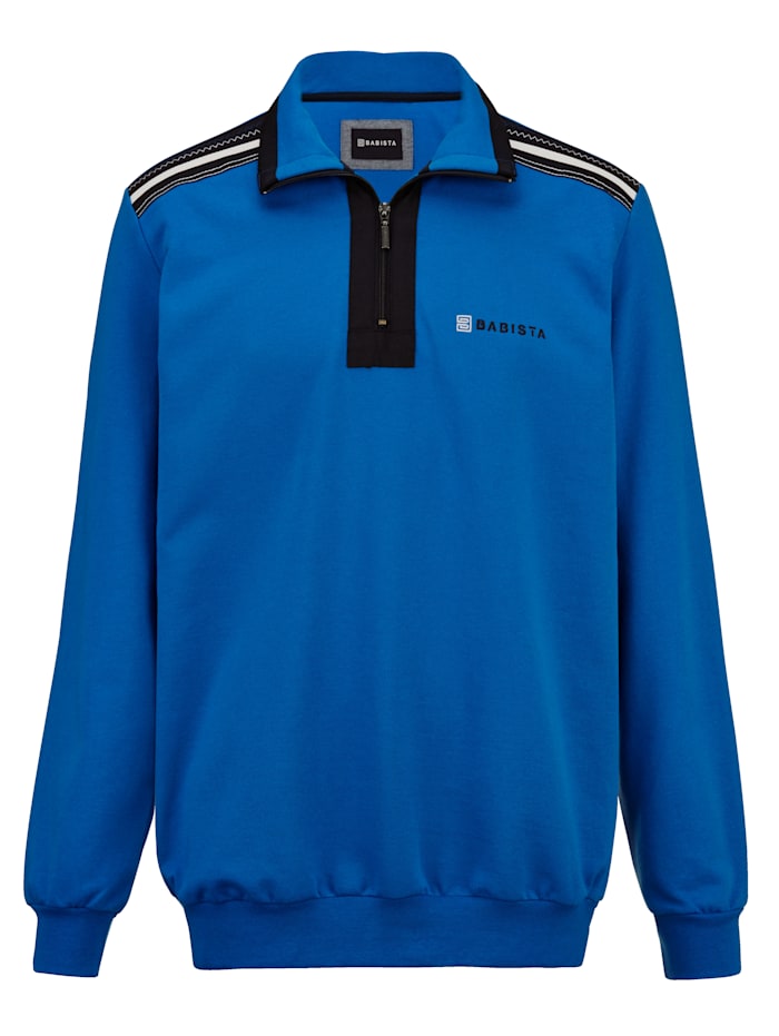 BABISTA Sweatshirt mit aufwändigen Kontrastdetails, Royalblau