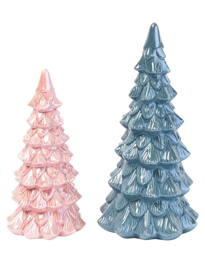 impré Deko-Weihnachtsbaum-Set, 2-tlg., Rosé/Blau