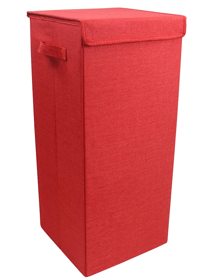 VCM Wäschekorb Wäschebox Stoffbox mit Deckel Dreso L, Rot