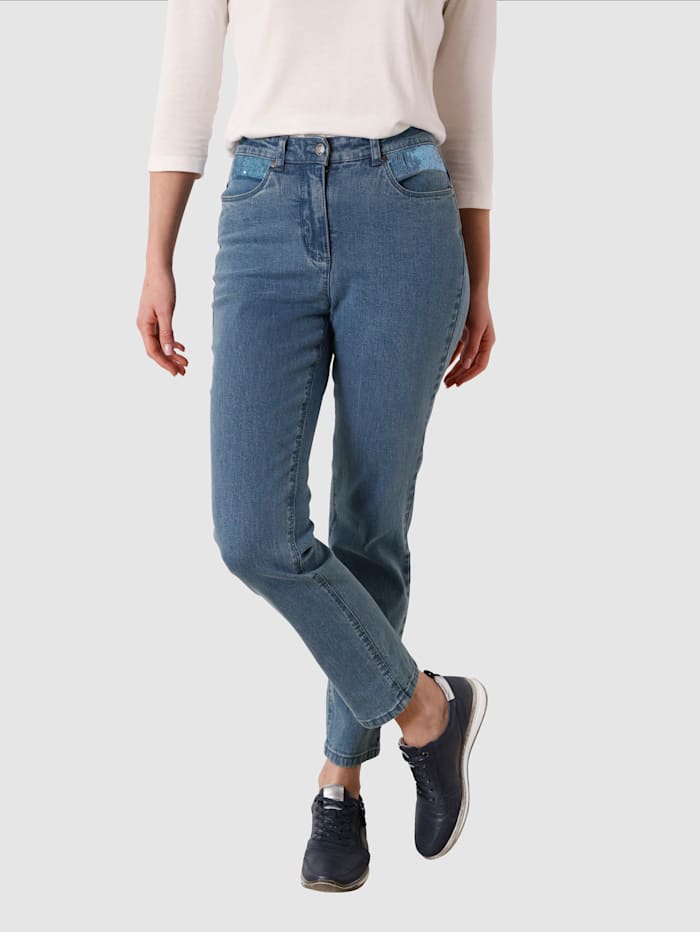 Paola Jeans met smalle pijpen, Light blue