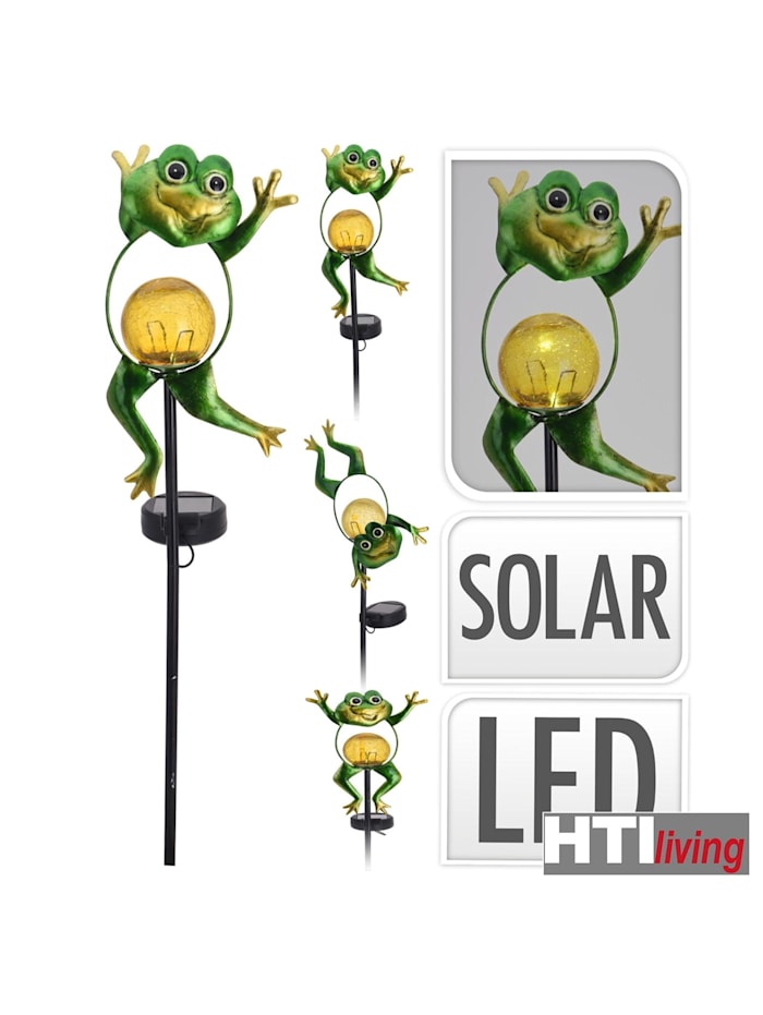 Solarlampe, Gartenstecker 3er Set Metallstab