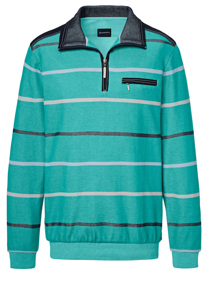 BABISTA Sweatshirt met tweekleurige strepenpatroon, Mint