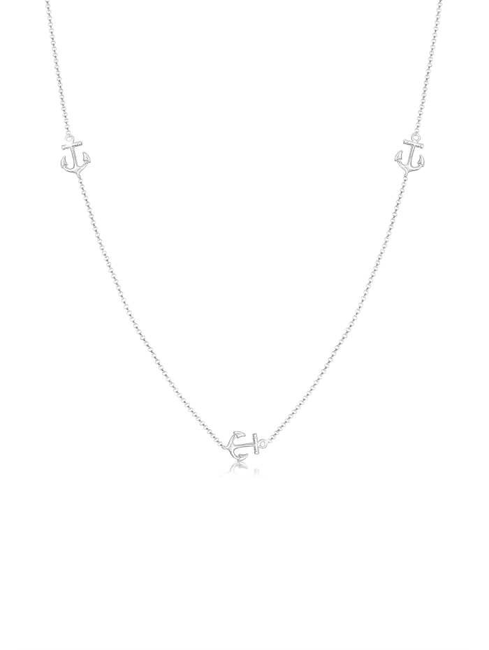 Elli Halskette Erbskette Anker Maritim Hanseatisch 925Er Silber, Silber