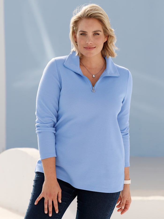 m. collection Sweatshirt in trendy basic model, Blauw