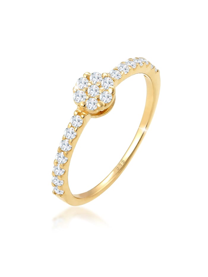 Elli Premium Ring Verlobungsring Topas Edelstein Fein 585 Gelbgold, Gold