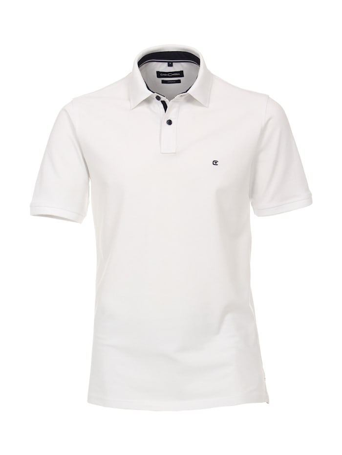 CASAMODA Polo-Shirt uni, Weiß
