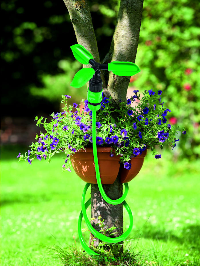 Gartensprinkler-System mit Flexi-Schlauch & 2 Aufsätzen