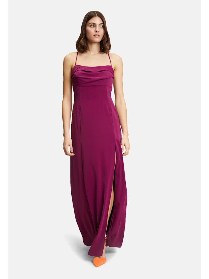 Vera Mont Abendkleid mit Wasserfallausschnitt, Purple