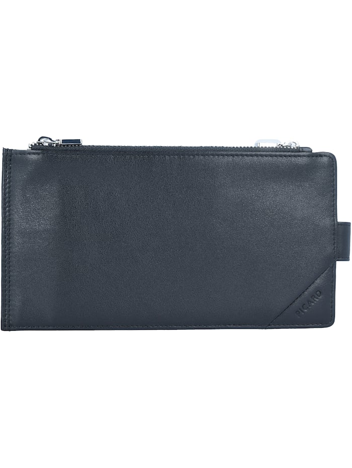 Picard Soft Safe Kreditkartenetui Geldbörse RFID Leder 19 cm, schwarz