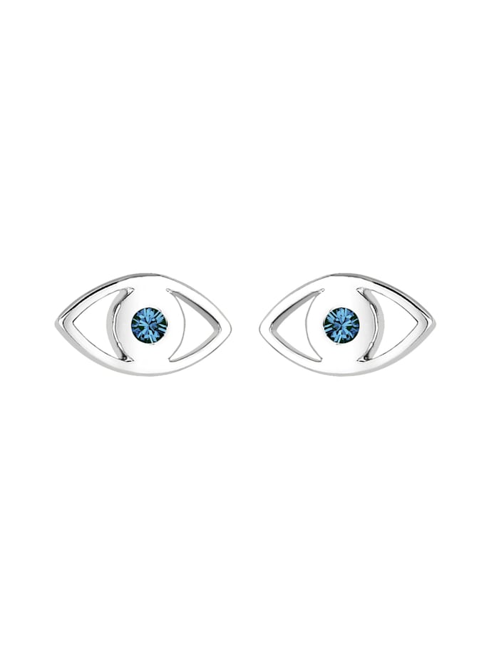 Ohrringe Evil Eye Schutzsymbol Kristalle Silber