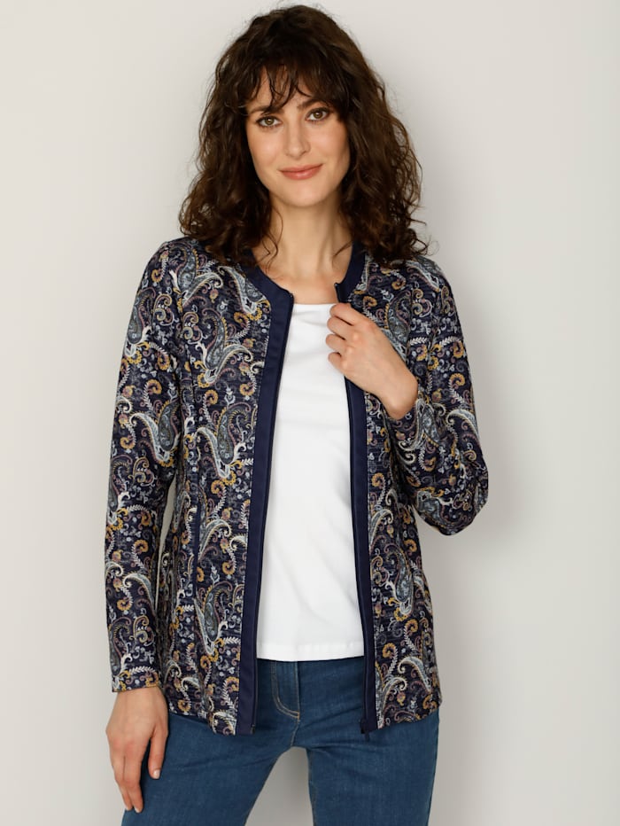 Paola Tričkový kabátik s paisley vzorom, Námornícka