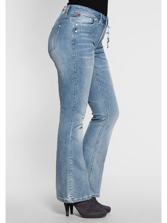 Jeans »Die Bootcut« mit Pailletten am Bund