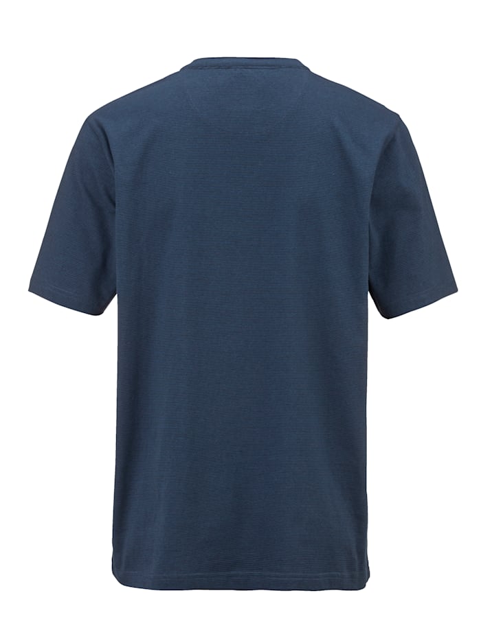 Henley tričko s jemným prúžkovaným vzorom