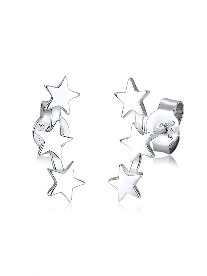 Elli Ohrringe Sterne Astro Trend Star Sternenbild 925 Silber, Silber