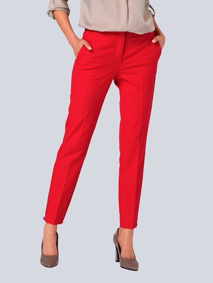 Alba Moda Bukse i materiale med stretch, Rød