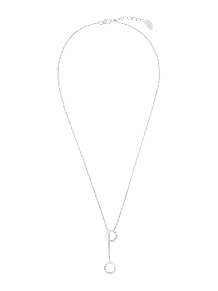 Halskette für Damen, 925 Sterling Silber | Hexagon