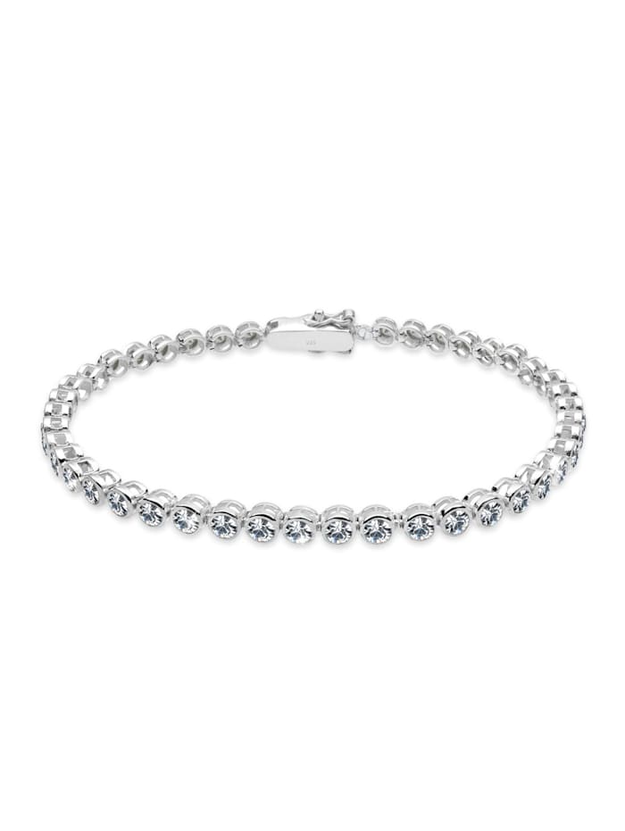 Elli Armband Tennis-Armband Kristalle 925 Silber, Silber
