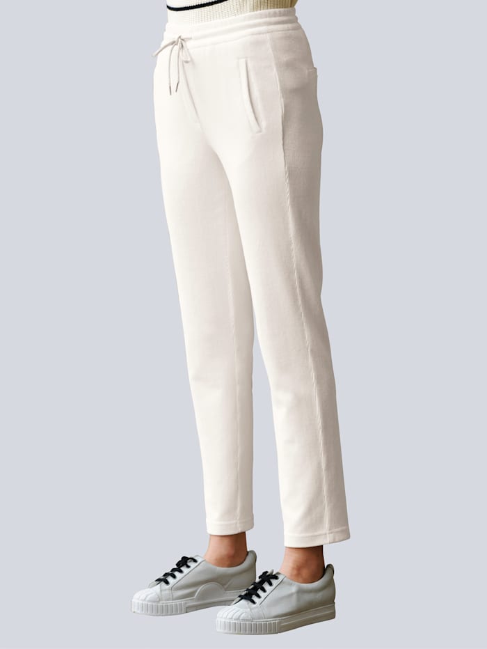 Alba Moda Hose im Jogpant-Style, Off-white