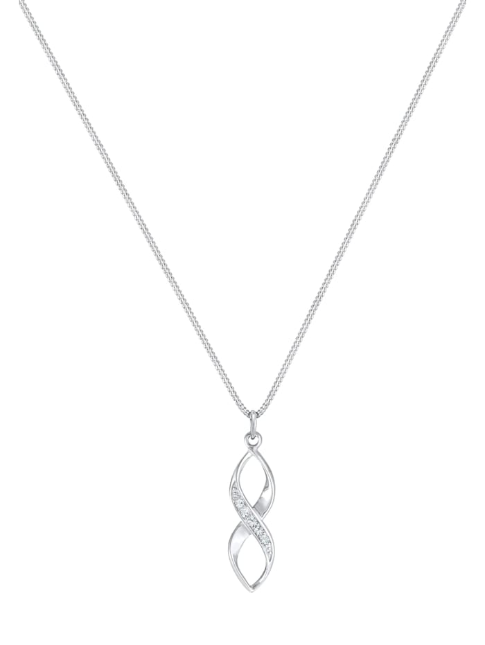 Halskette Infinity Verziert Kristalle 925 Silber