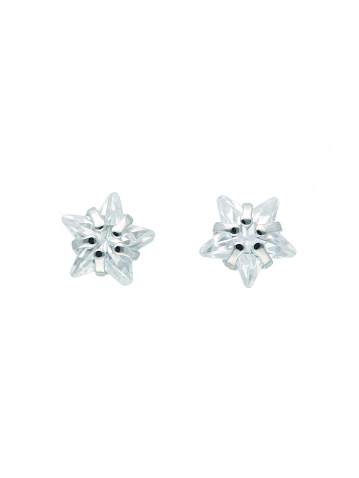 1001 Diamonds Damen / Paar Wenz Ohrstecker Ohrringe 1 Stern Zirkonia 925 mit Silberschmuck | Silber