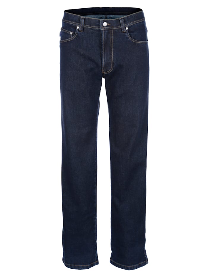Brühl 5-Pocket Jeans in bügelfreier Qualität, Dark blue